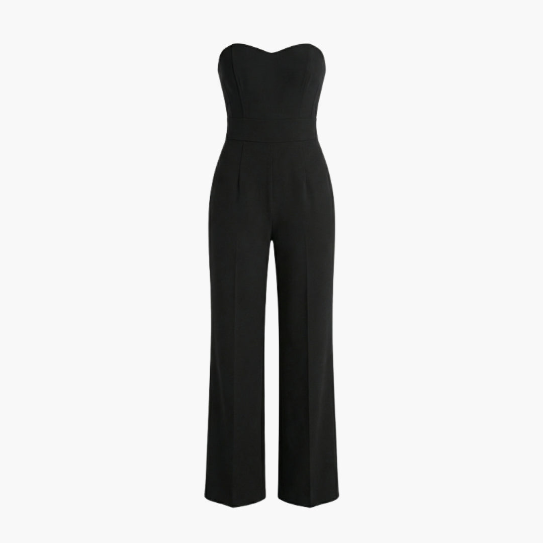 Tuta donna corpetto senza spalline con gambe larghe