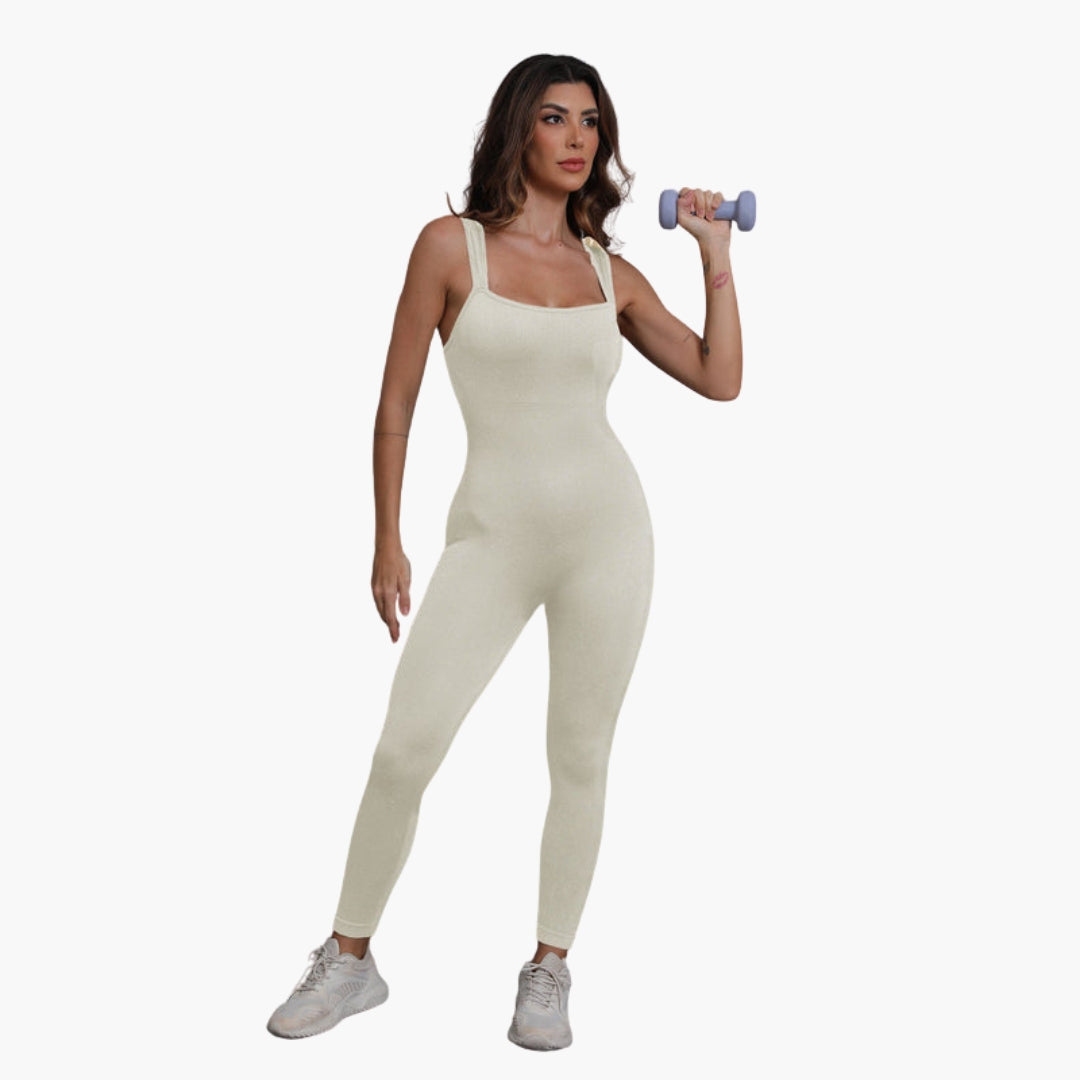 Combinaison pantalon femme sans manches à larges bretelles