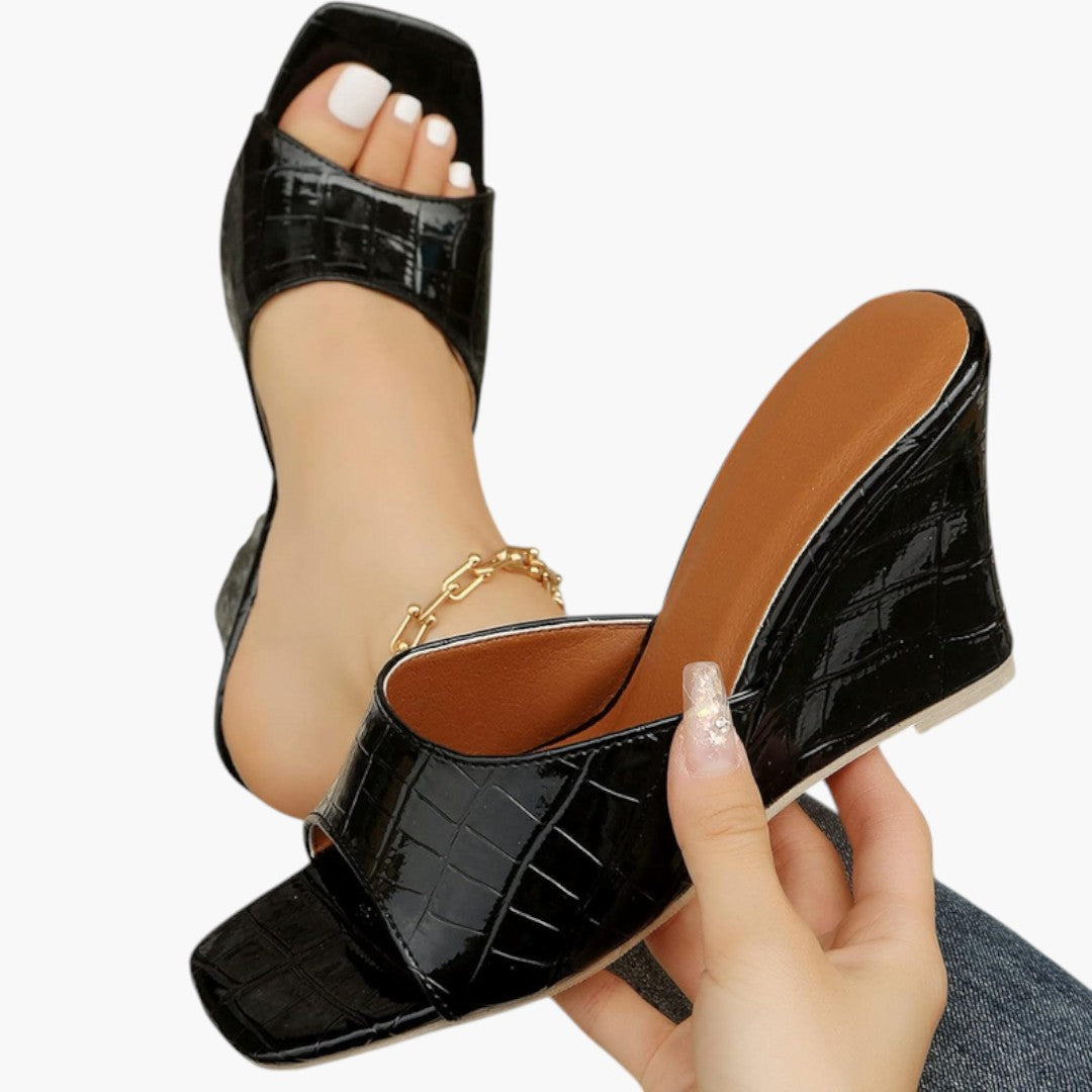 Compensées pour femmes avec effet serpent et soutien compensé