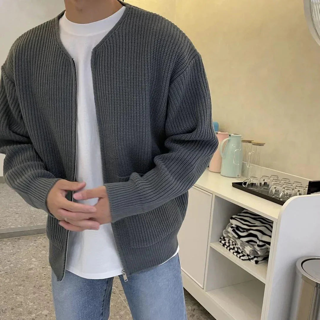 Gilet homme fermeture zippée | Coupe droite, col rond, poches discrètes | Look épuré, tailles S à XXL