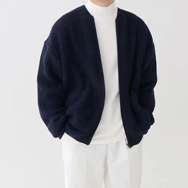Gilet homme fermeture zippée | Coupe droite, col rond, poches discrètes | Look épuré, tailles S à XXL