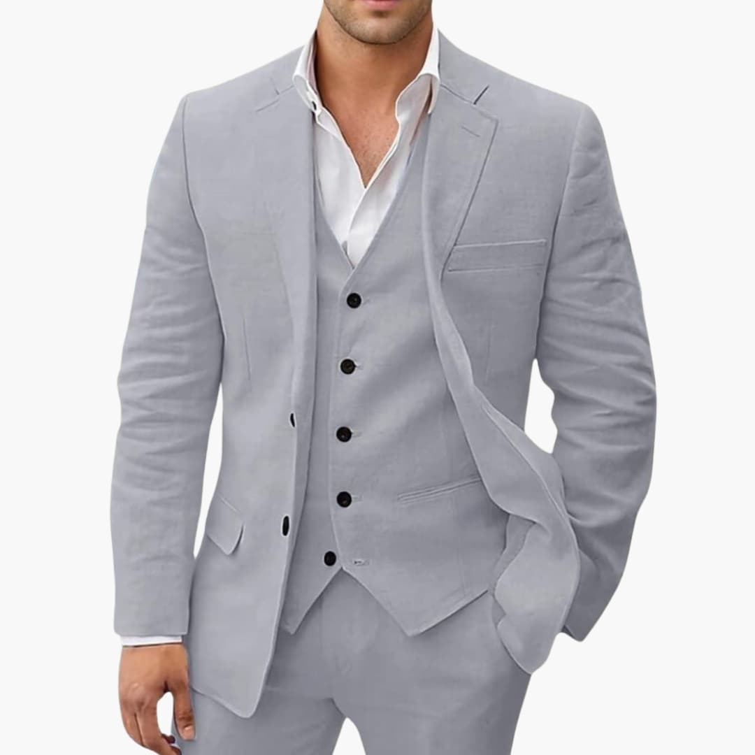 Costume Homme Complet avec Veste Col à Revers