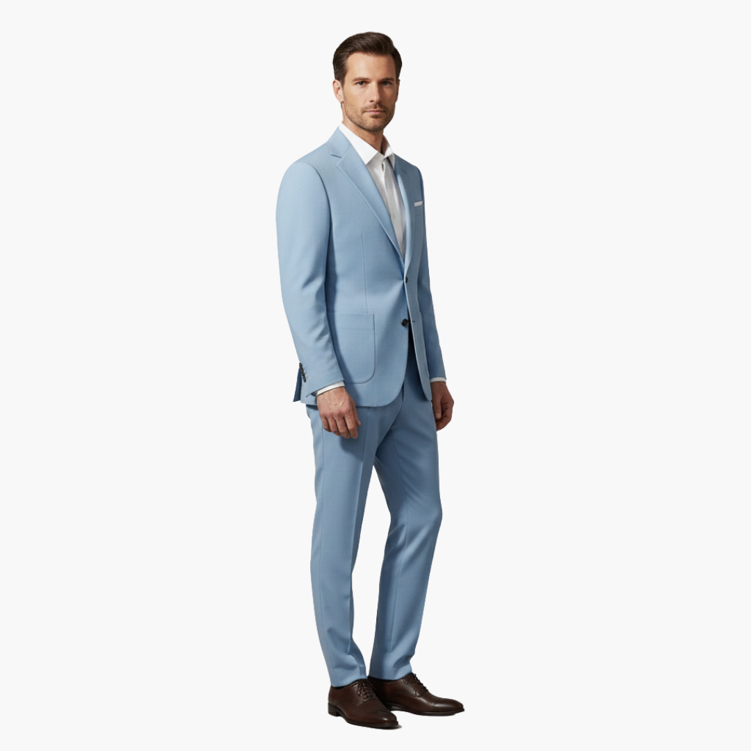 Costume Uomo Due Pezzi con Blazer Collo a Risvolto