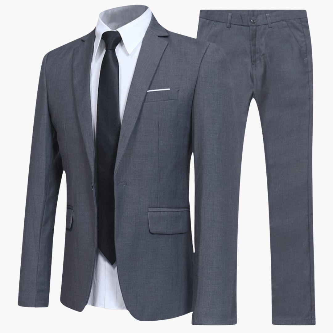 Costume Homme Deux Pièces avec Revers Cranté
