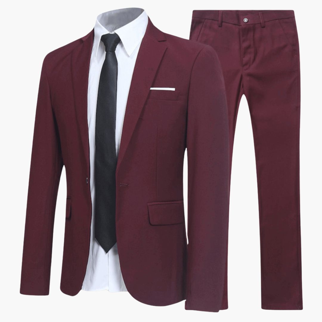 Costume Homme Deux Pièces avec Revers Cranté