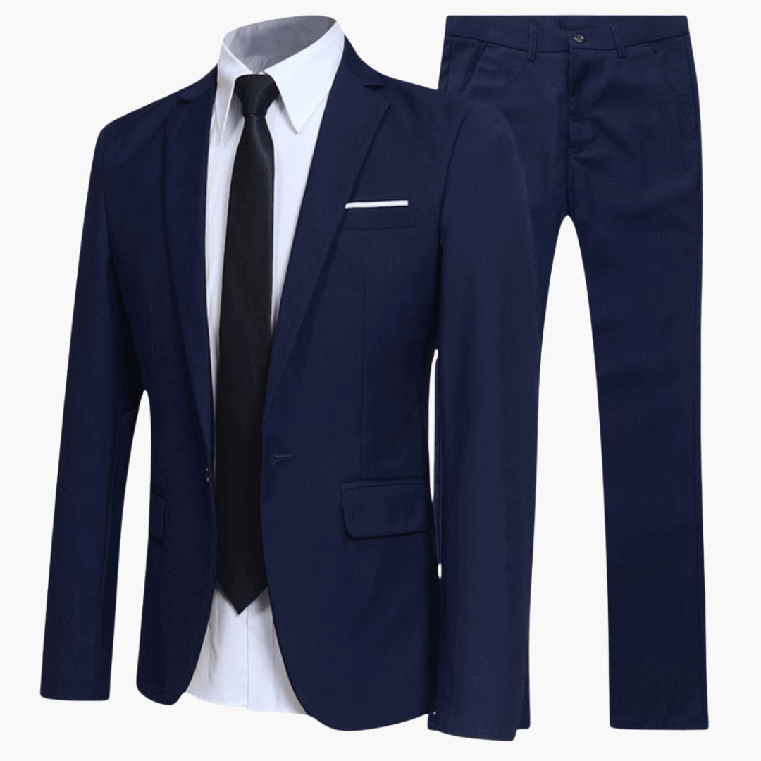 Costume Homme Deux Pièces avec Revers Cranté