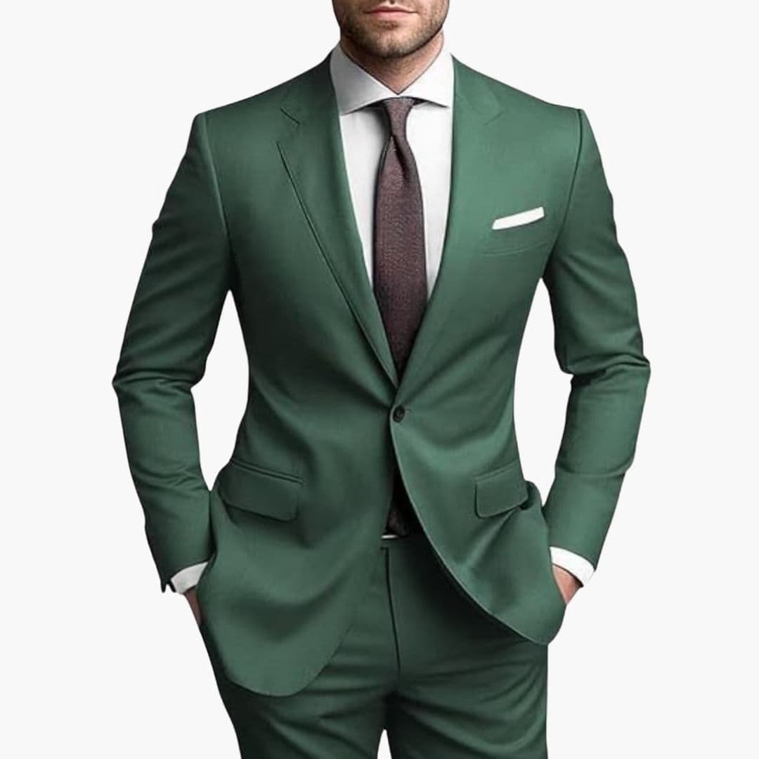 Costume Homme Slim avec Veste Un Bouton