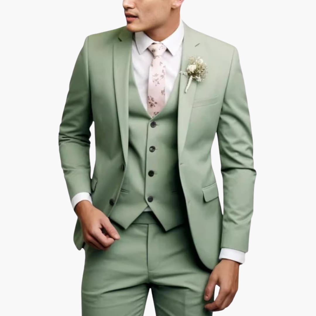 Costume Homme Trois Pièces avec Col à Revers