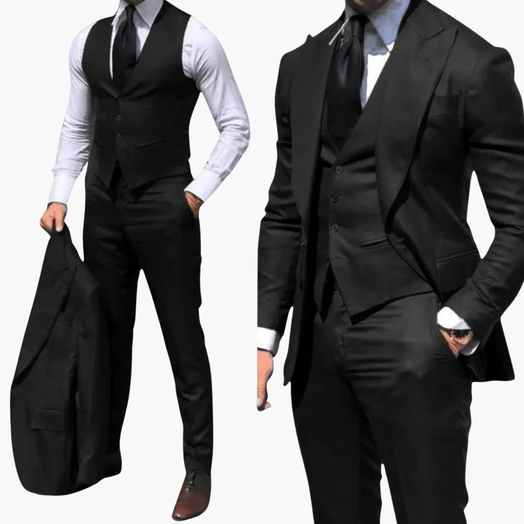 Costume Homme Trois Pièces avec Veste Col Classique