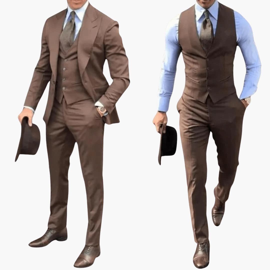 Costume Homme Trois Pièces avec Veste Col Classique
