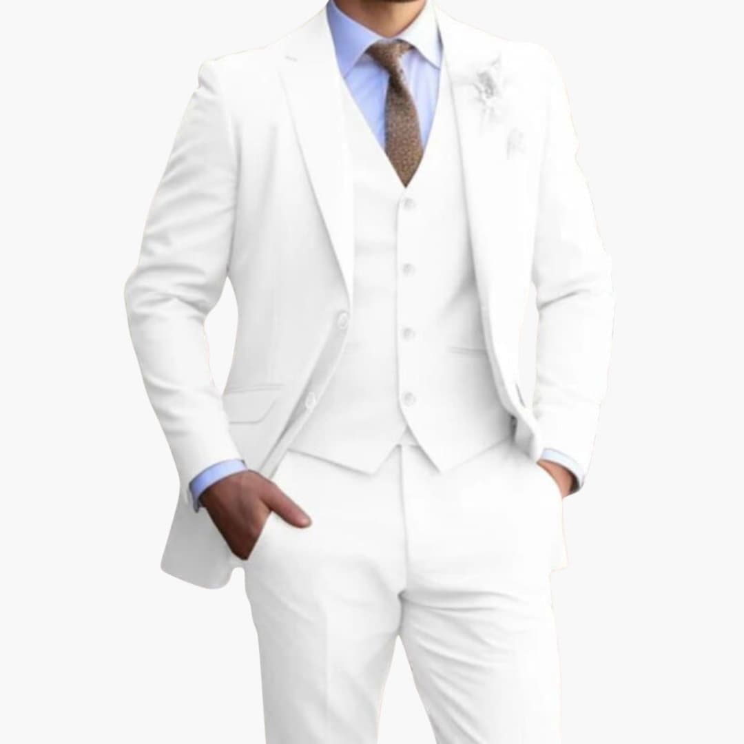 Costume Homme Trois Pièces avec Veste Gilet et Pantalon