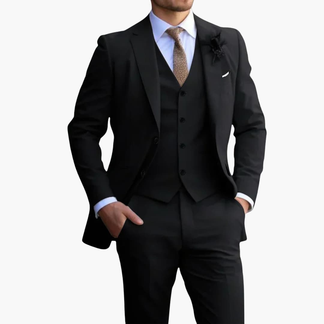 Costume Homme Trois Pièces avec Veste Gilet et Pantalon