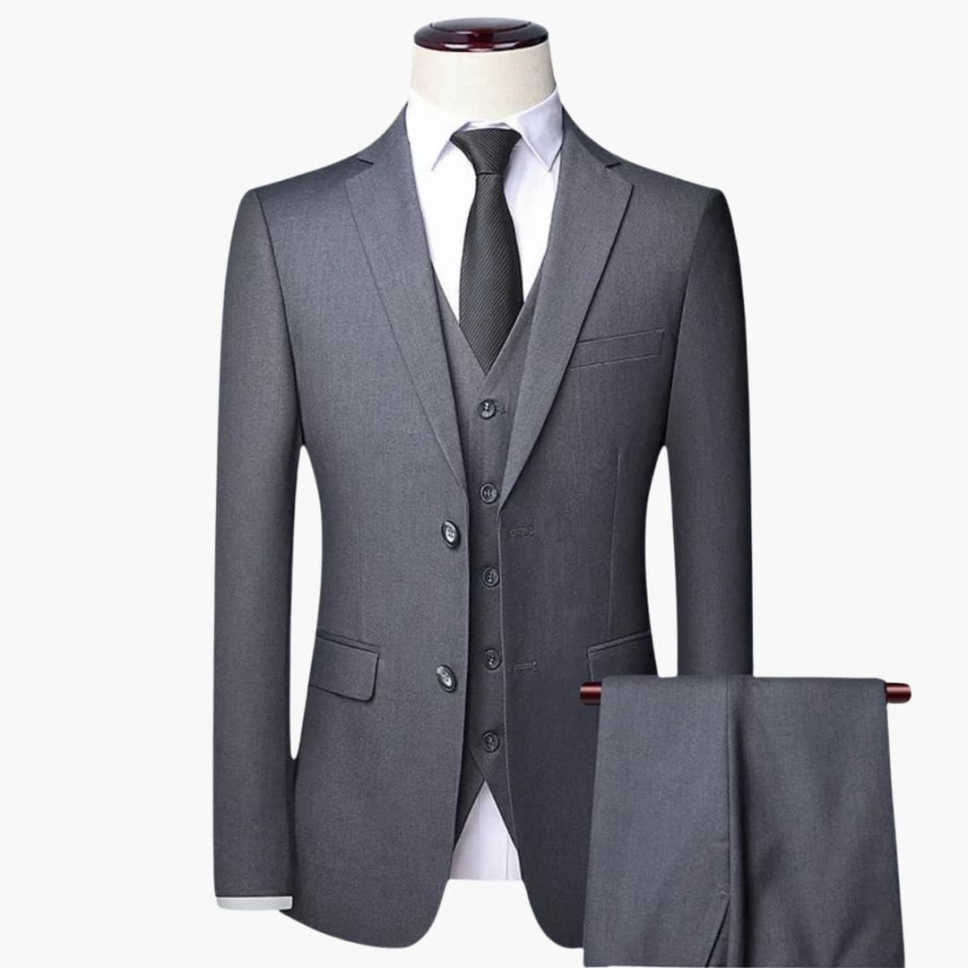 Costume Trois Pièces Homme avec Veste Slim Fit