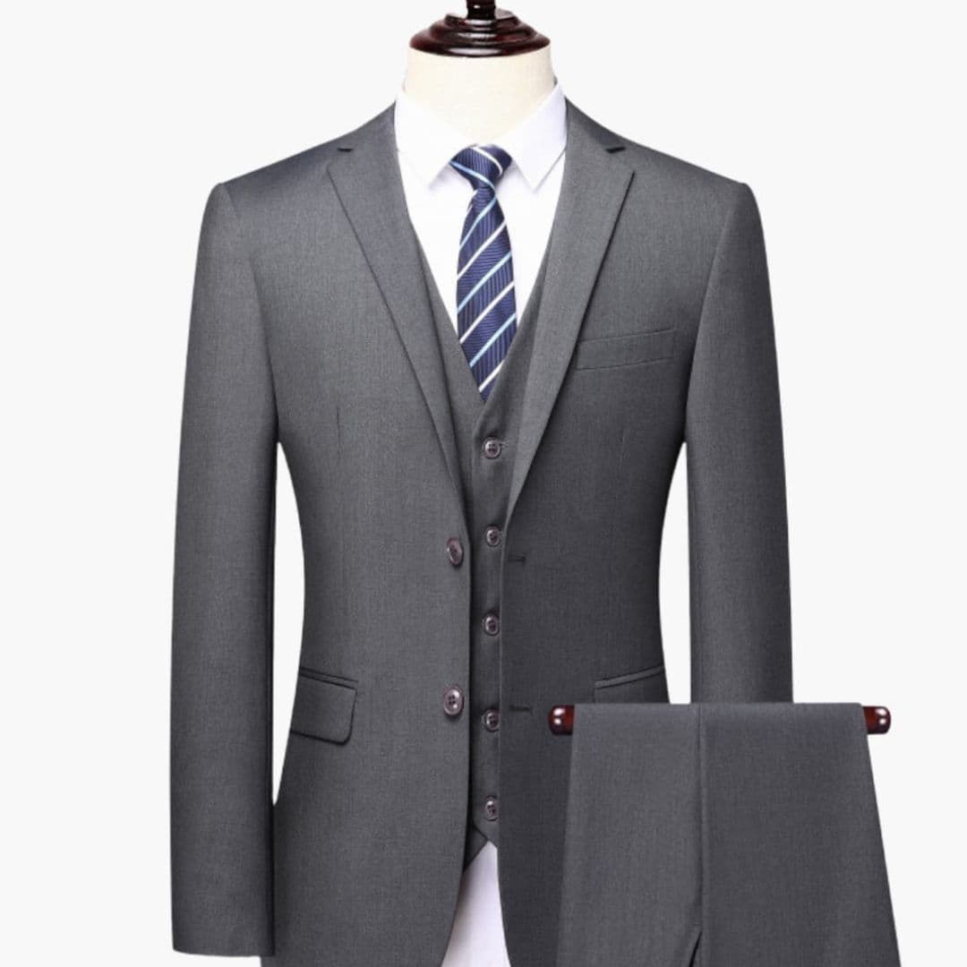Costume Trois Pièces Homme avec Veste et Gilet
