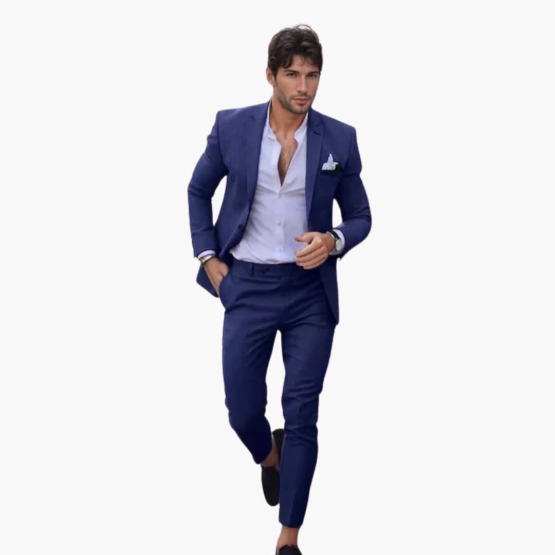 Costume homme deux pièces avec veste et pantalon ajusté