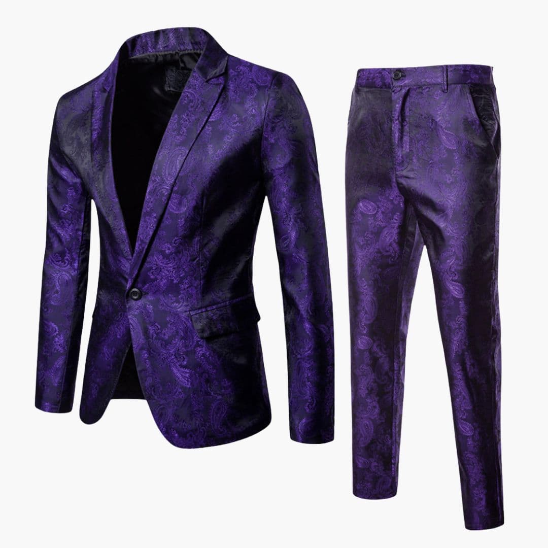 Costume homme deux pièces avec veste à col cranté