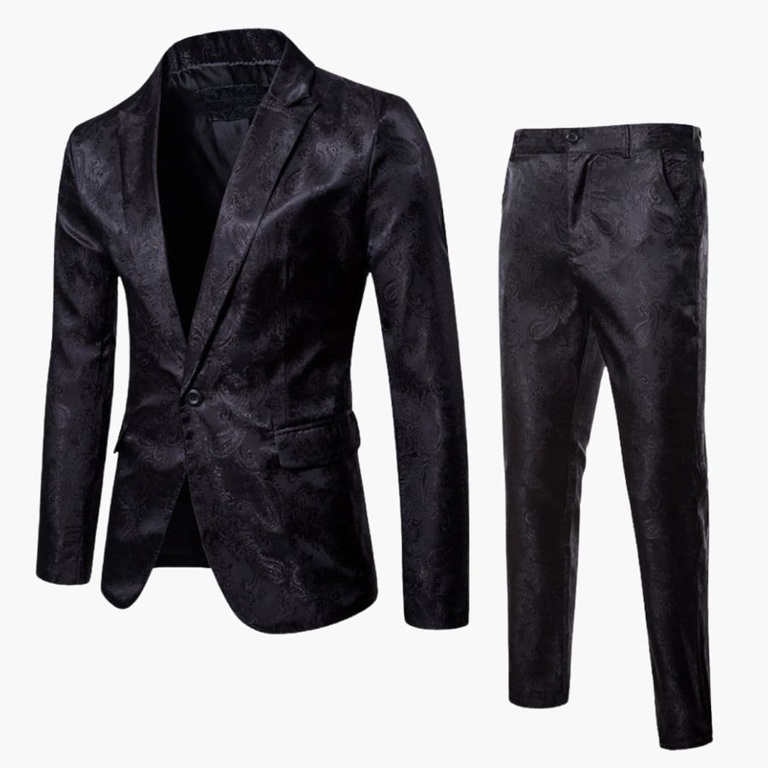 Costume homme deux pièces avec veste à col cranté