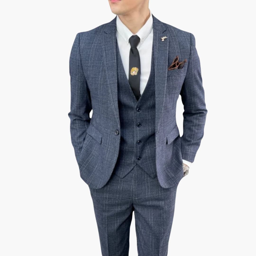 Costume homme trois pièces avec veste et gilet