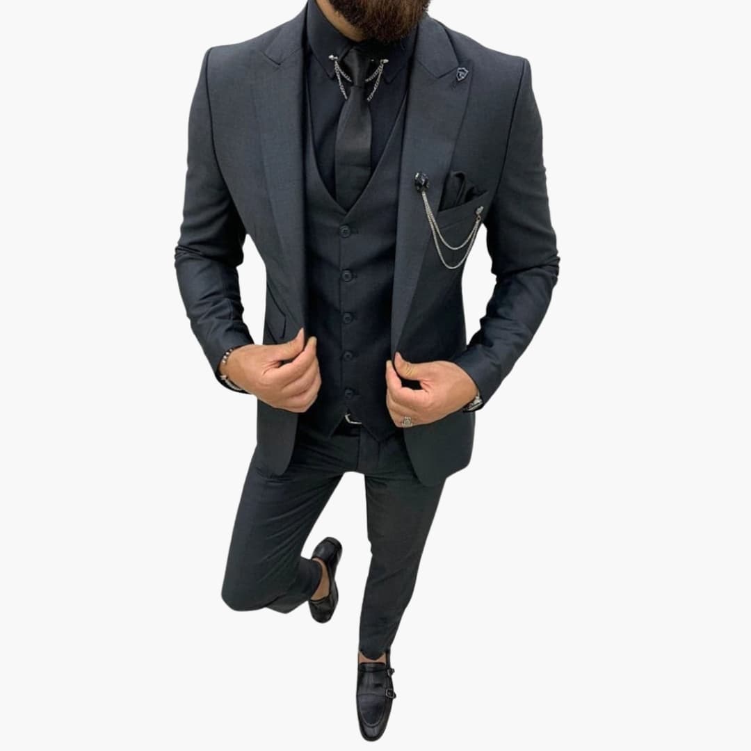 Costume pour homme avec veste gilet et pantalon