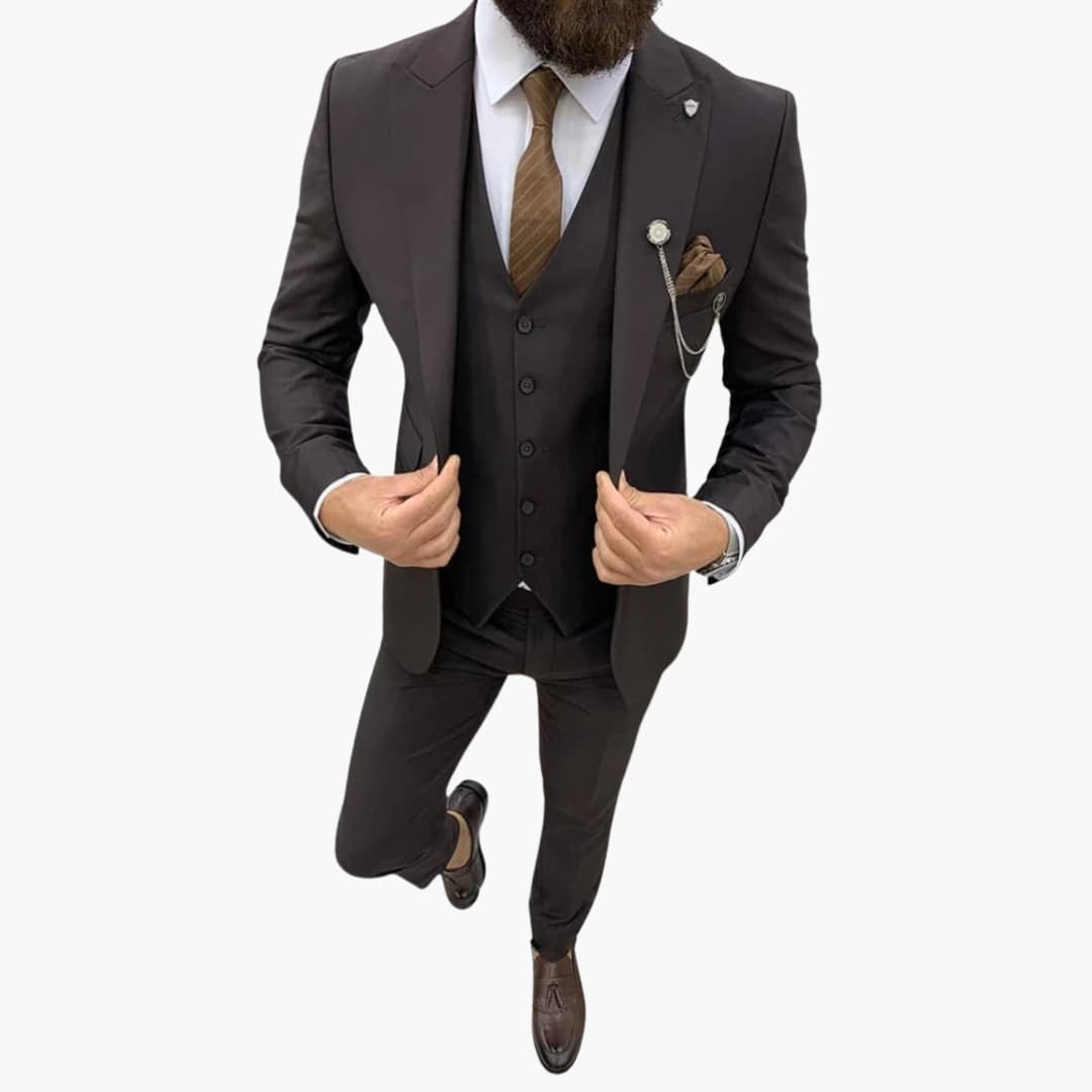 Costume pour homme avec veste gilet et pantalon