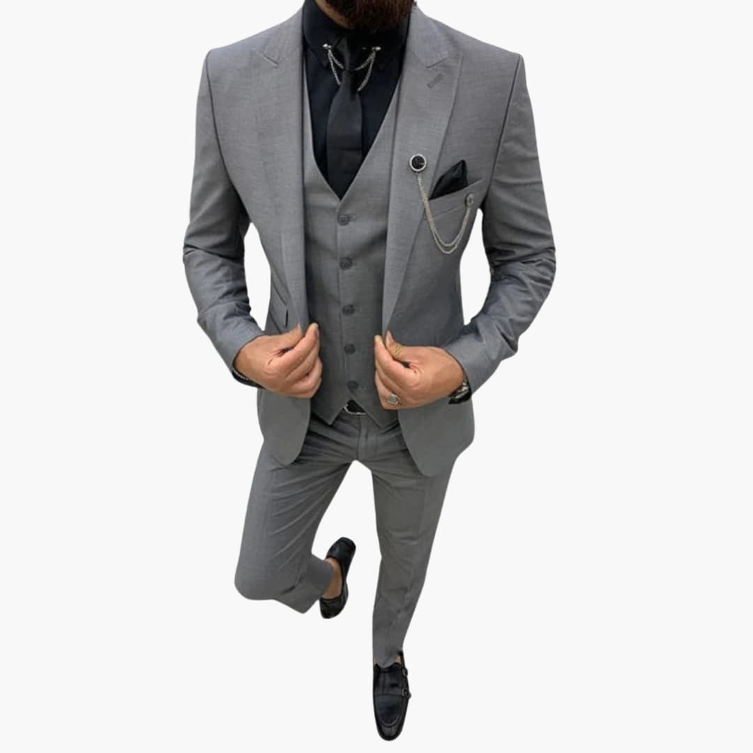 Costume pour homme avec veste gilet et pantalon