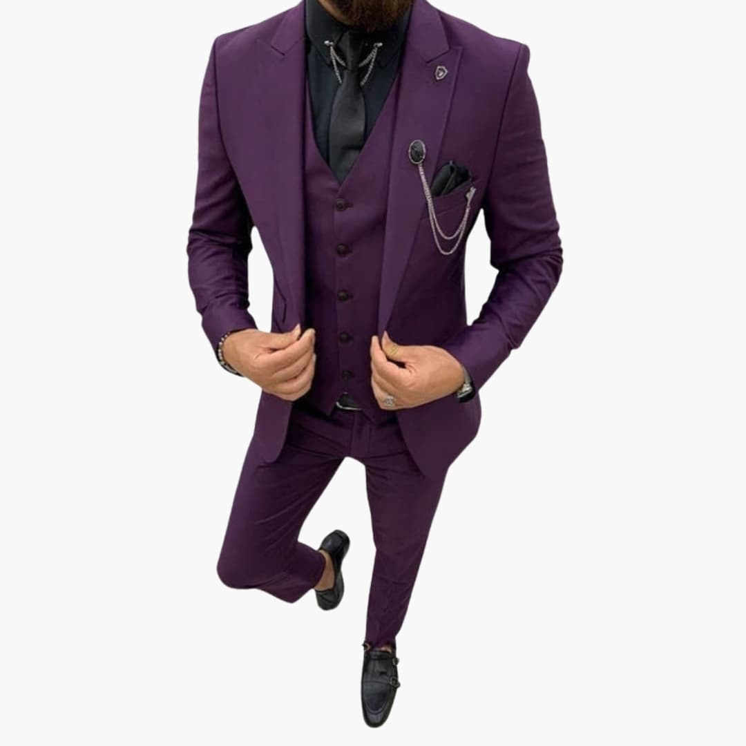 Costume pour homme avec veste gilet et pantalon