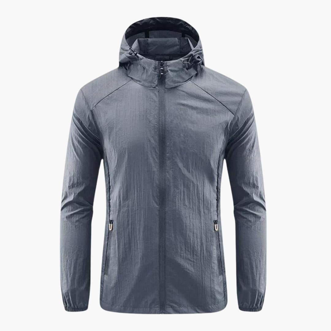 Coupe-Vent Homme à Capuche avec Zip Intégral