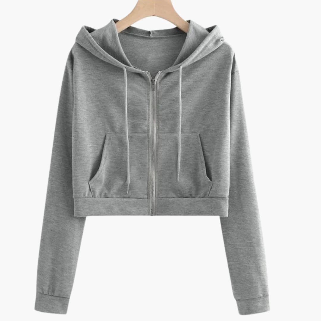 Sudadera Dame corta con capucha y cremallera