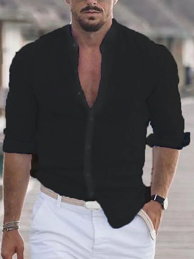 Daniel | Chemise en lin pour homme à manches longues