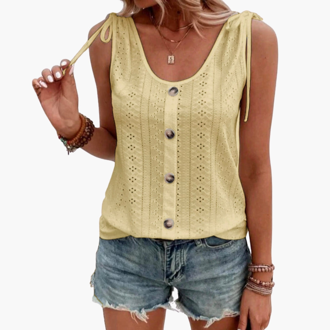 Women's Tank Top with Shoulder Ties