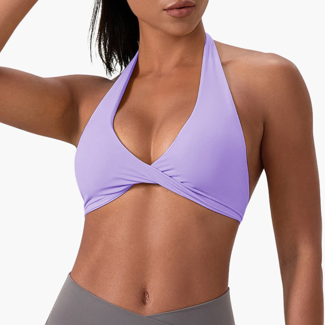 Sport-Top für Damen mit Stehkragen und ärmellosem Schnitt