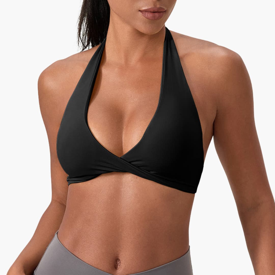 Sport-Top für Damen mit Stehkragen und ärmellosem Schnitt