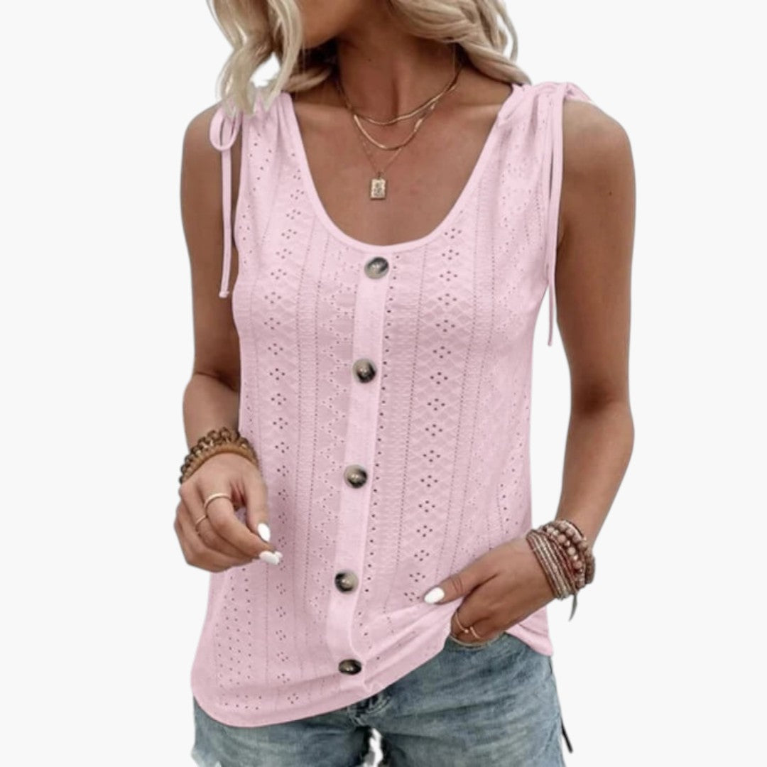 Débardeur femme avec boutons à l’avant