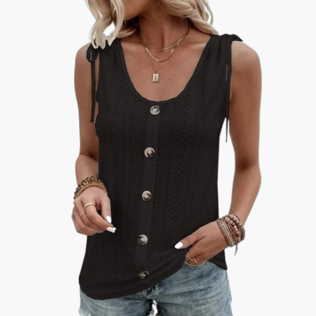 Débardeur femme avec boutons à l’avant