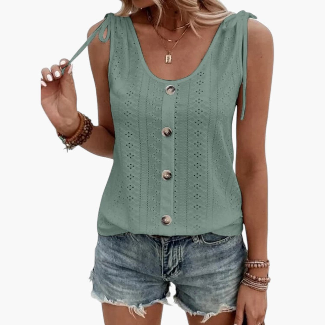 Débardeur femme avec boutons à l’avant