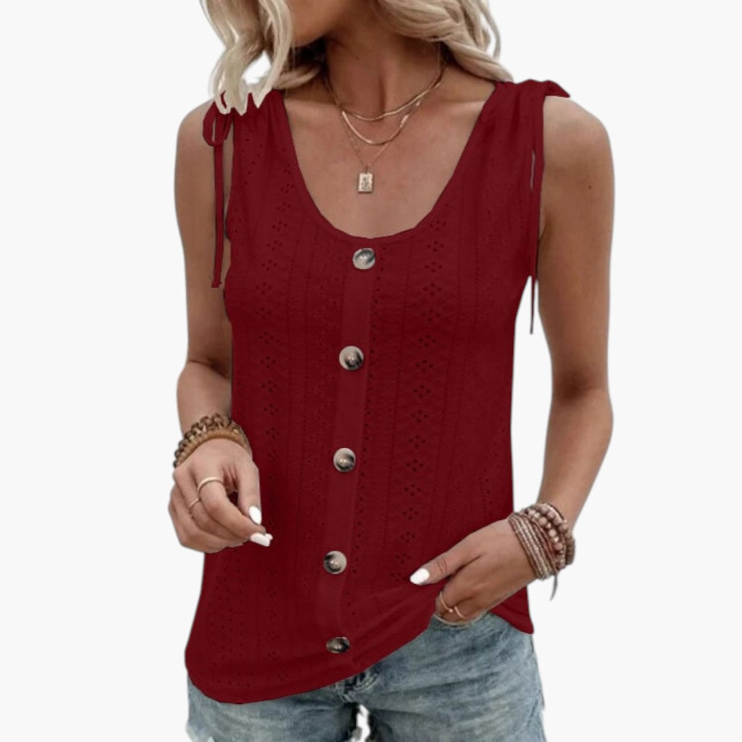 Débardeur femme avec boutons à l’avant