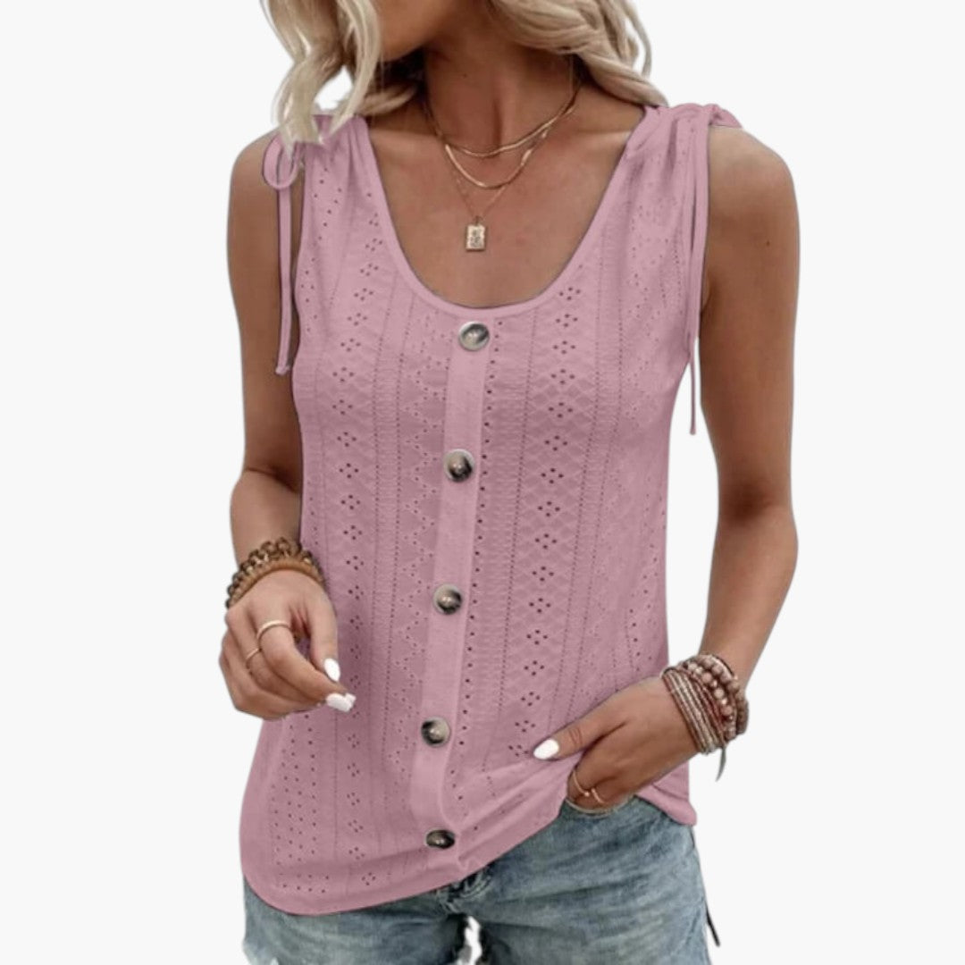 Débardeur femme avec boutons à l’avant