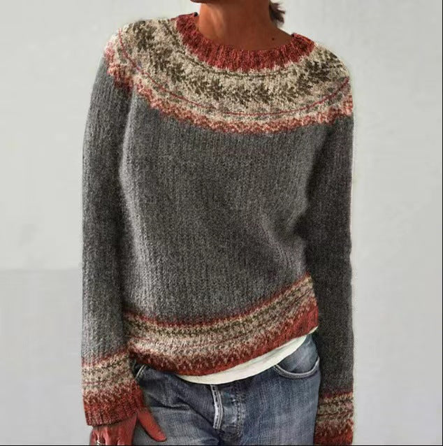 Pull femme coloré | Maille douce chaude, coupe confortable | Style décontracté, idéal automne et hiver