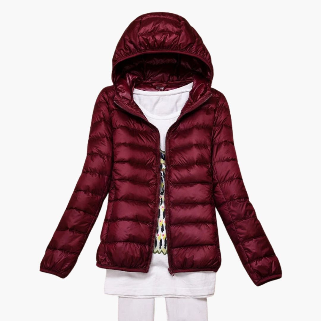 Doudoune Femme à Capuche avec Poches Zippées