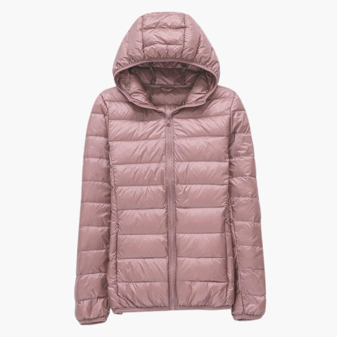 Piumino Donna con Cappuccio e Tasche con Cerniera