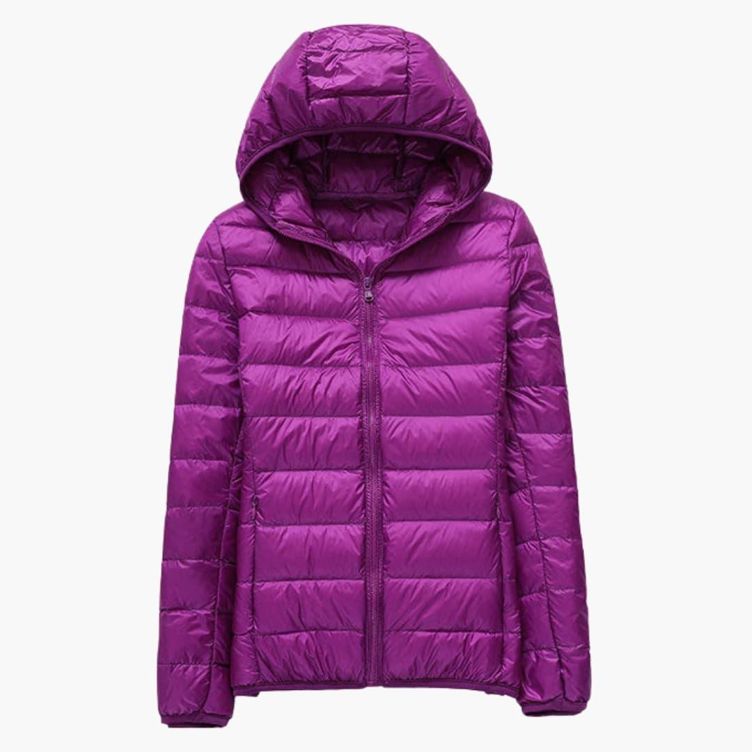 Piumino Donna con Cappuccio e Tasche con Cerniera