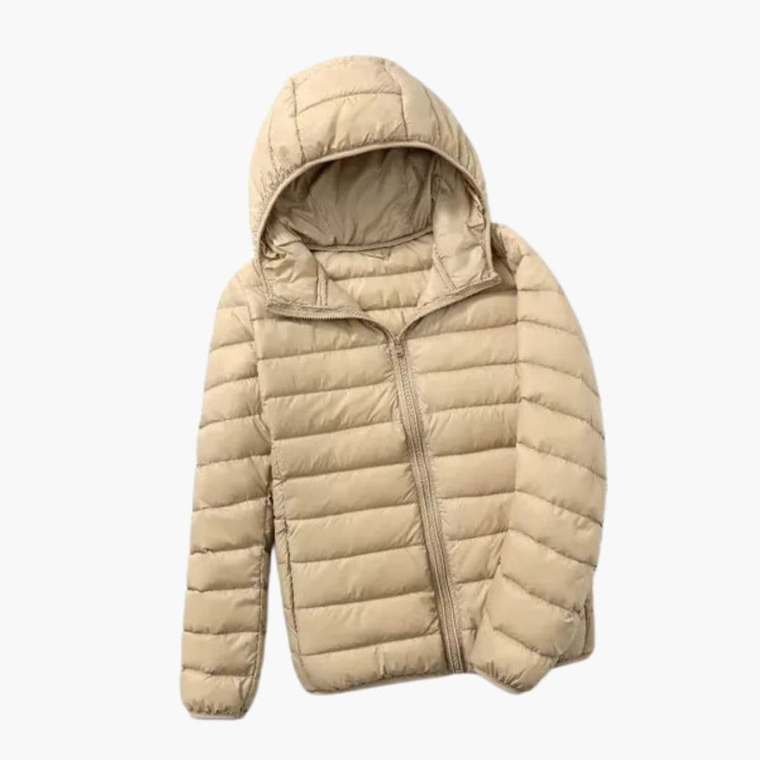 Doudoune femme à capuche avec fermeture zippée