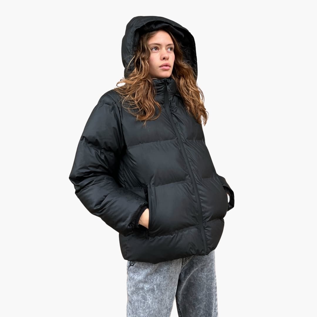 Doudoune femme avec capuche et poches zippées