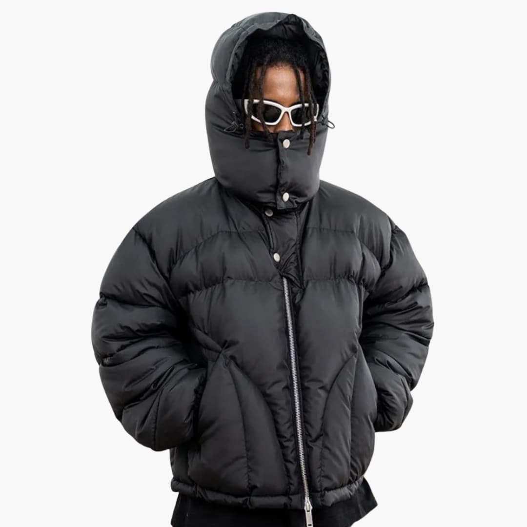 Doudoune homme avec capuche et fermeture éclair