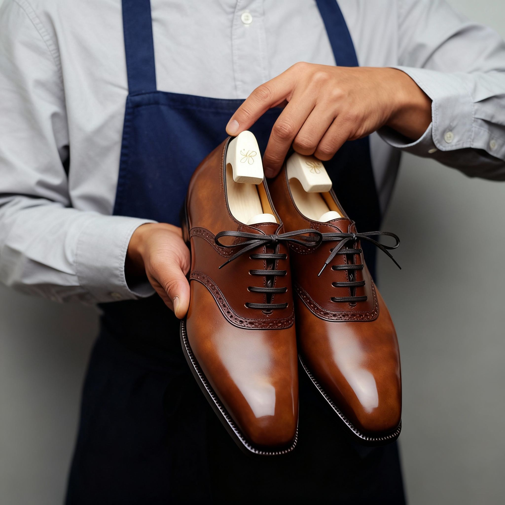 Elowen | Tan leather oxfords for men
