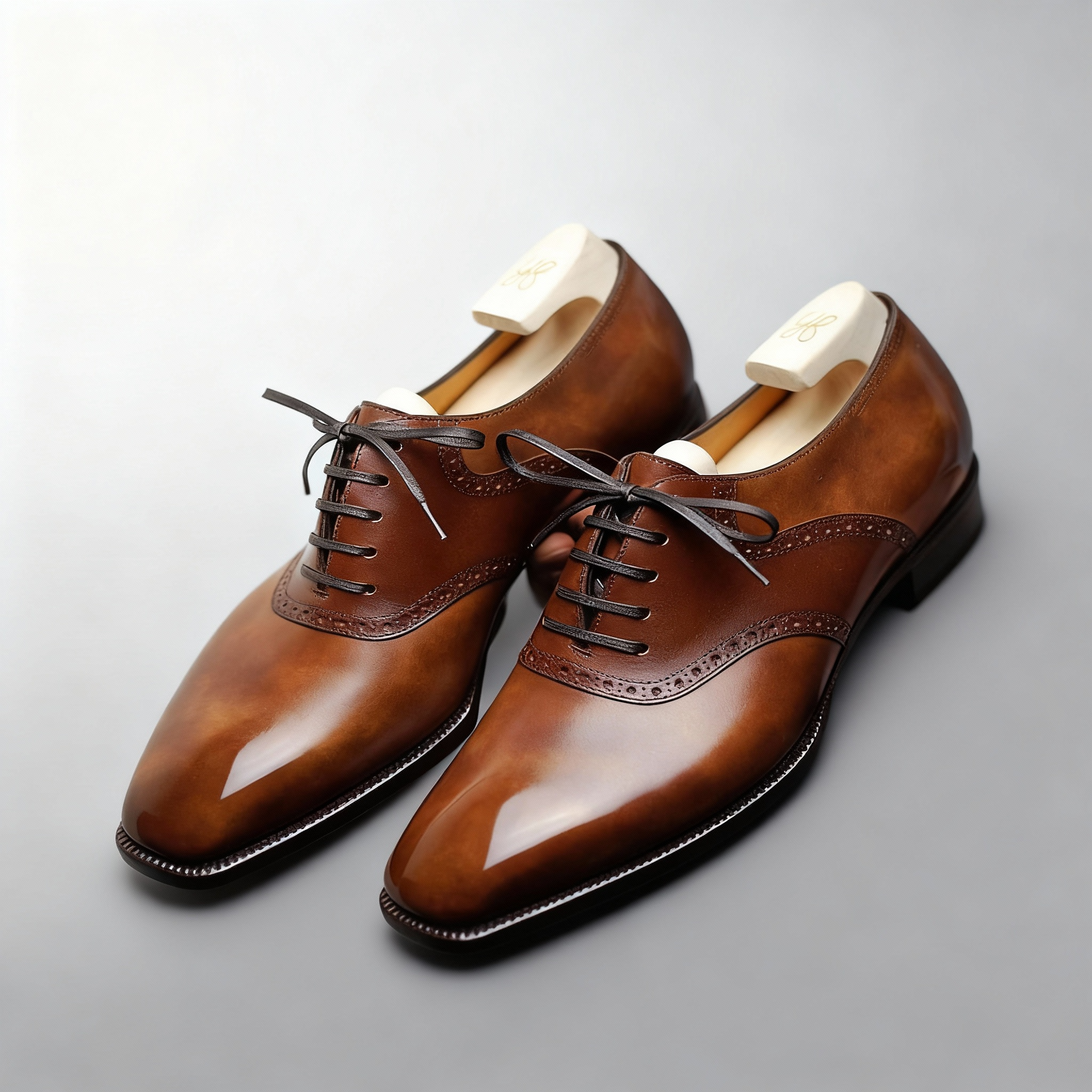 Elowen | Tan leather oxfords for men