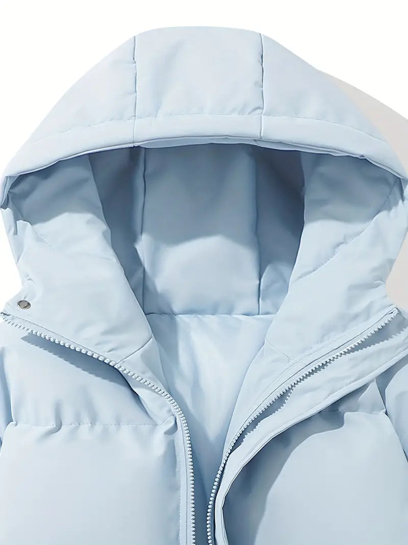 Doudoune femme avec capuche | Veste matelassée chaude, coupe décontractée | Hiver, usage quotidien
