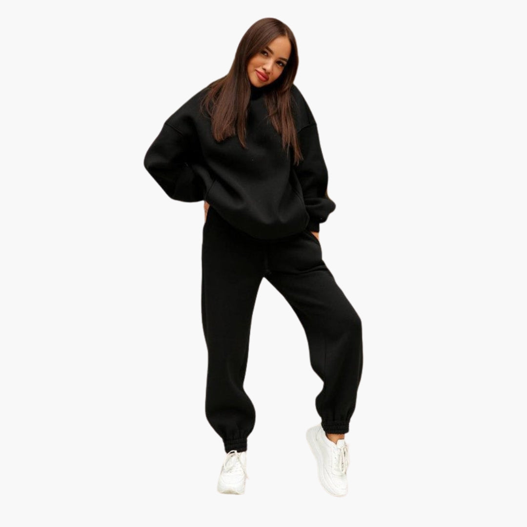 Ensemble Femme Hoodie et Jogging avec Taille Élastique