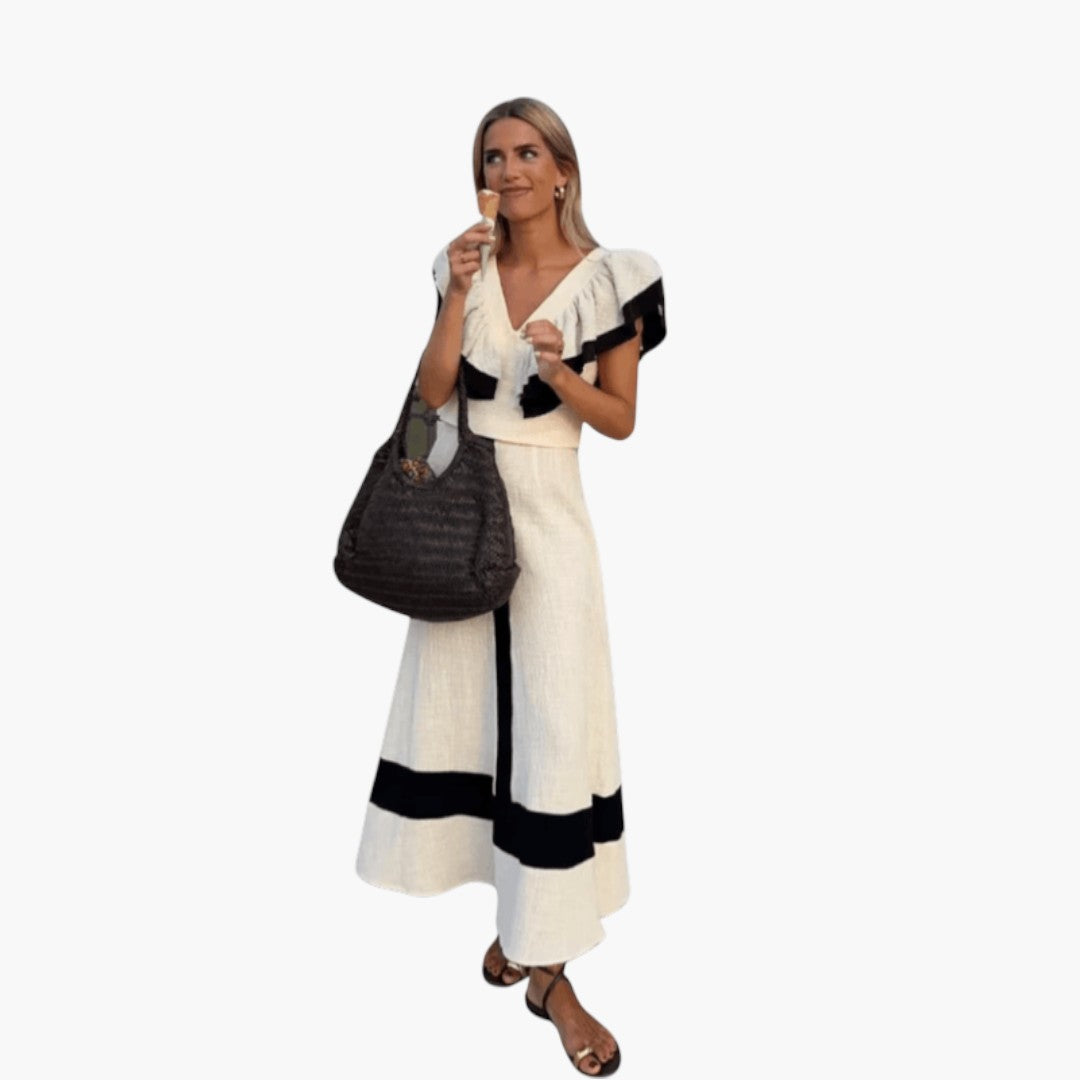 Ensemble deux pièces femmes avec pantalon évasé