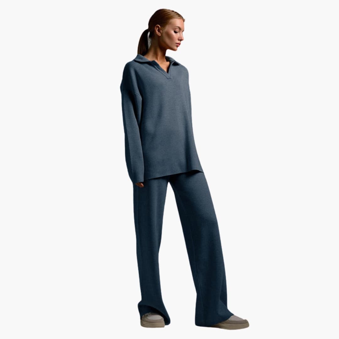 Completo Loungewear Donna con Maglione Oversize e Pantaloni Larghi